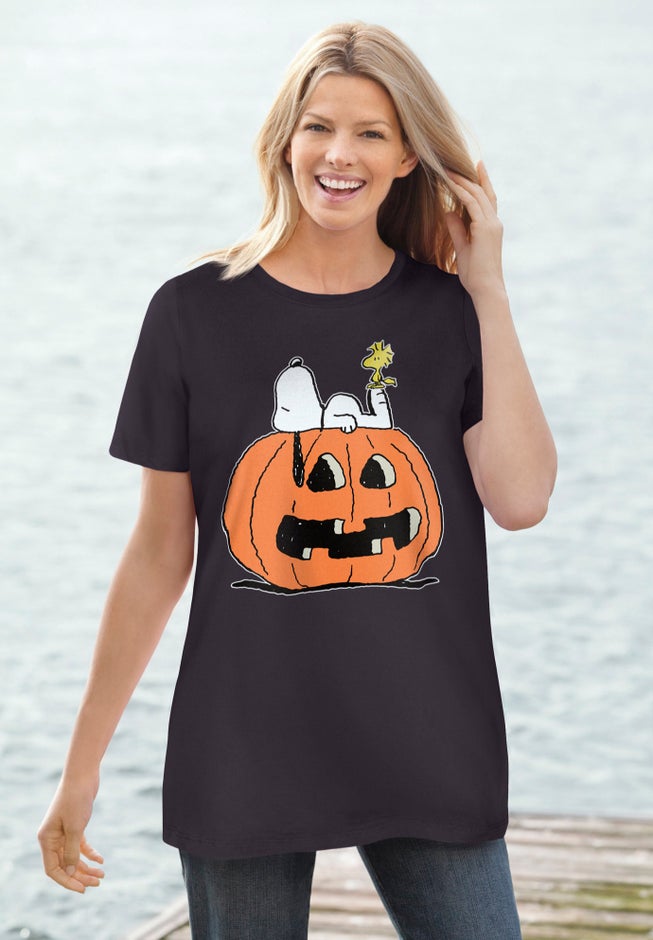 Peanuts Snoopy Pumpkin Halloween Tee image number 0