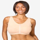 Comfort Choice&reg; Zip-Front Lace Lounge Bra image number null