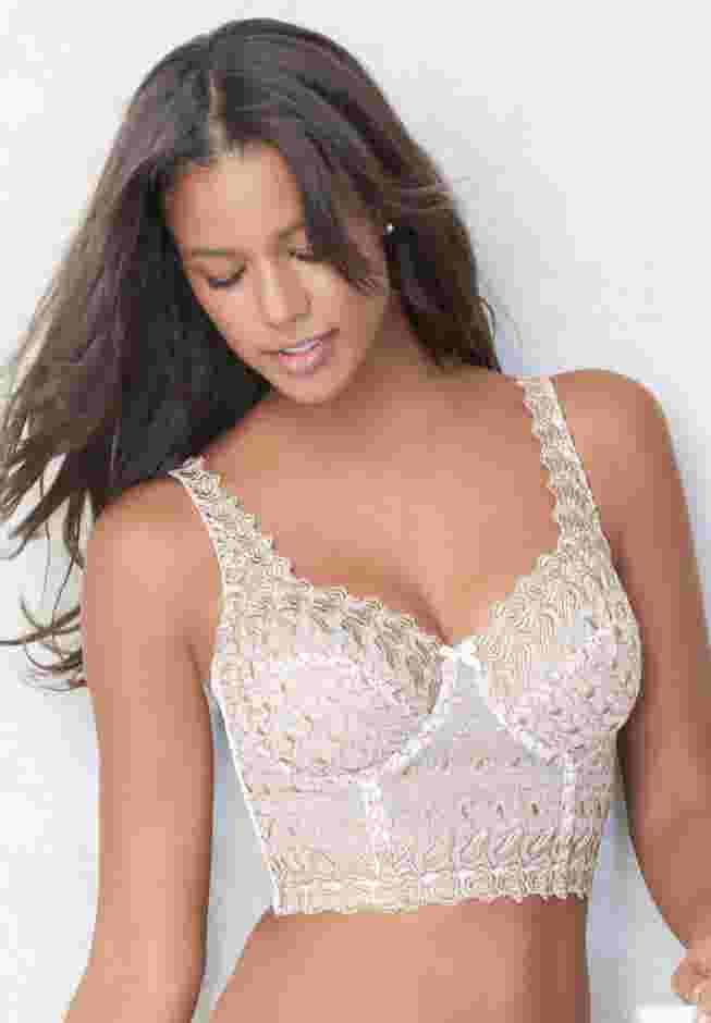 Amoureuse® Longline Embroidered Bra image number 0