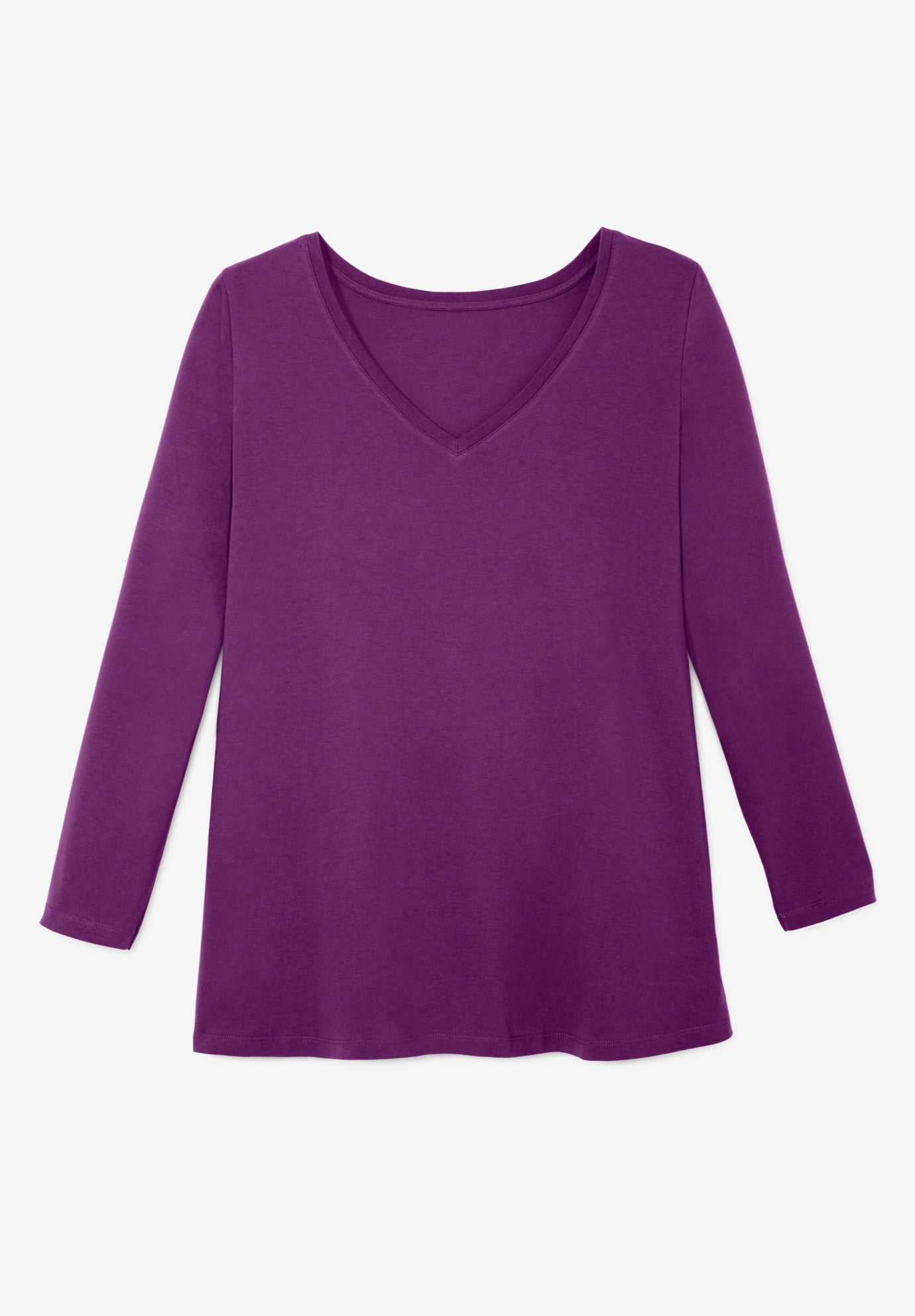 Perfect Long-Sleeve V-Neck Tee image number 3