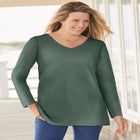 Perfect Long-Sleeve V-Neck Tee image number 0