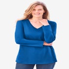 Perfect Long-Sleeve V-Neck Tee image number 3