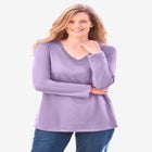 Perfect Long-Sleeve V-Neck Tee image number null