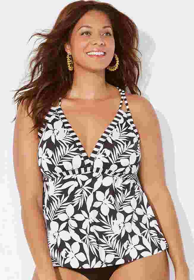 Loop Strap Tankini Top image number 0