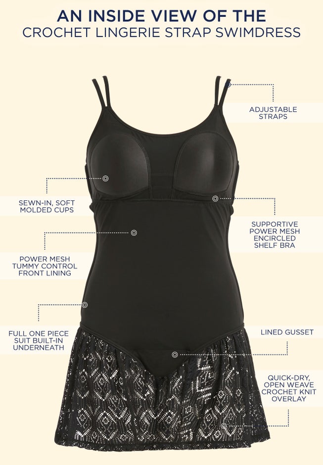 Crochet Lingerie Strap Swimdress image number 2