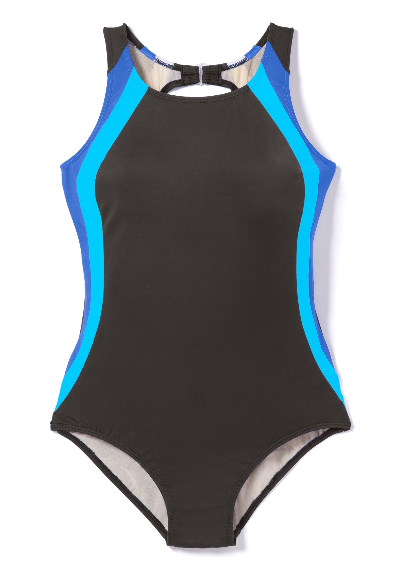 Colorblock One-Piece Swimsuit with Shelf Bra image number 3
