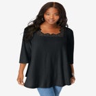 Squareneck Pointelle Top image number null