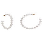 Pearl Hoop Earrings image number null