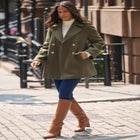Plus Size Wool Blend A-Line Peacoat image number 3