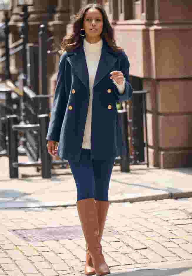 Modern A-Line Peacoat image number 0