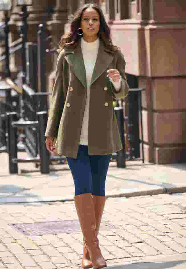 Modern A-Line Peacoat image number 0