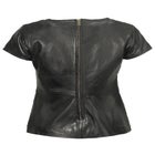 Back Zip Leather Top image number null