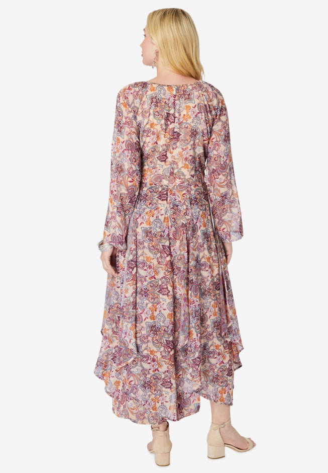 Asymmetric Keyhole Maxi Dress image number null