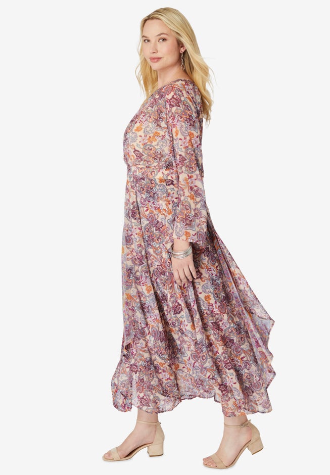 Asymmetric Keyhole Maxi Dress image number null