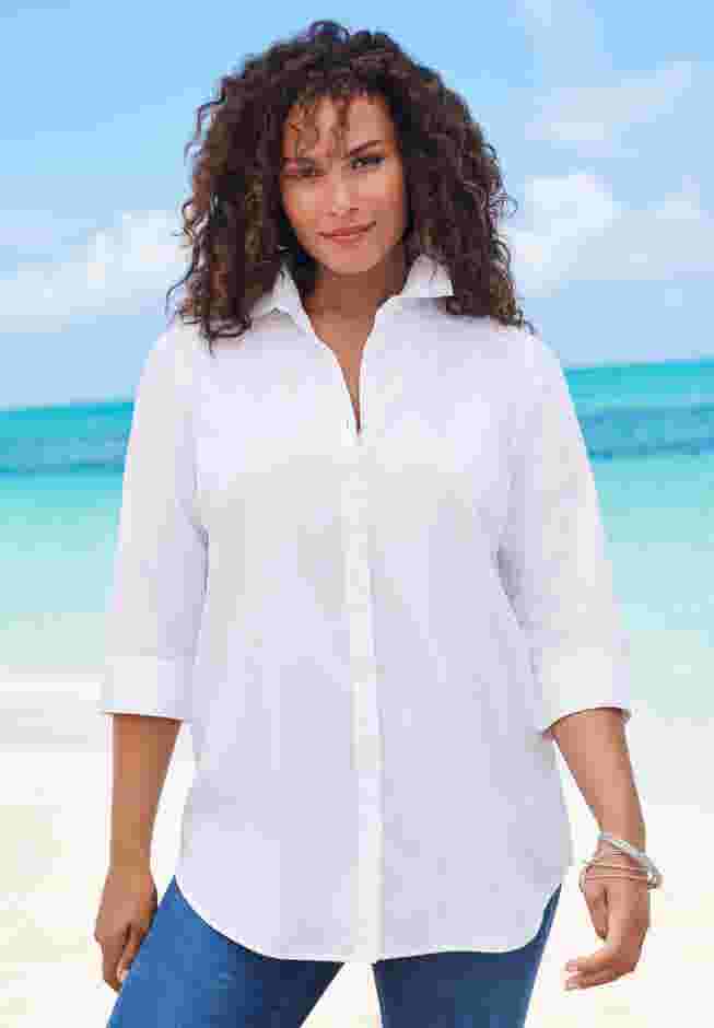 Three Quarter Sleeve Kate Big Shirt image number 3