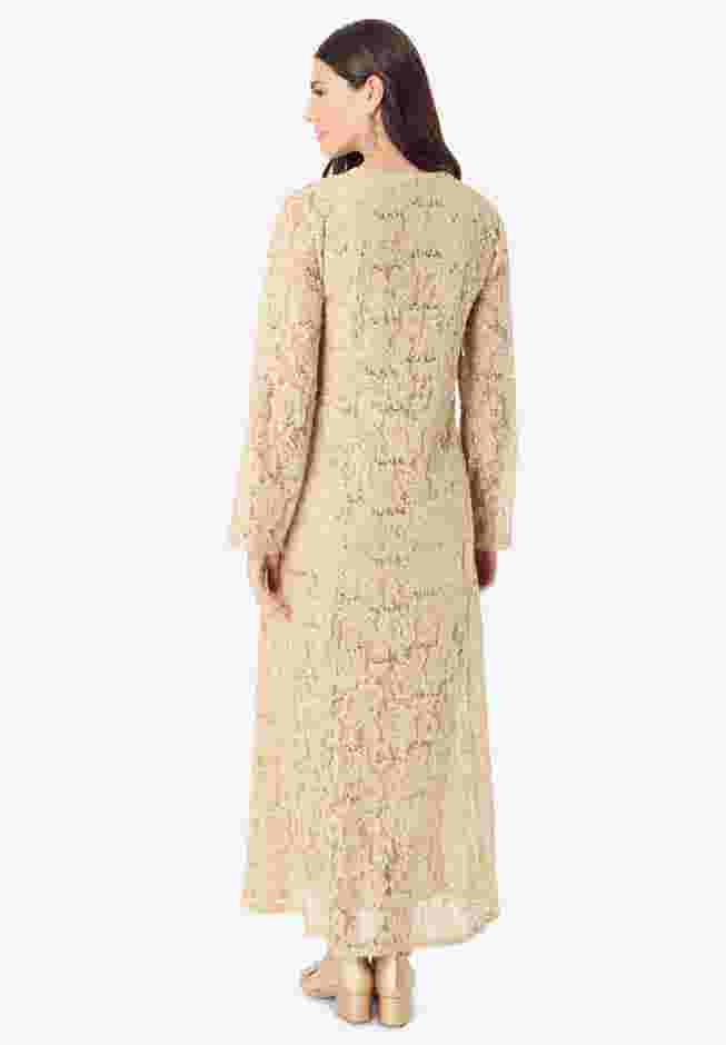 Lace Jacket Maxi Dress Set image number 1