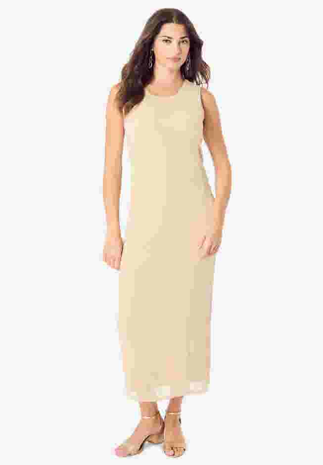 Lace Jacket Maxi Dress Set image number 3