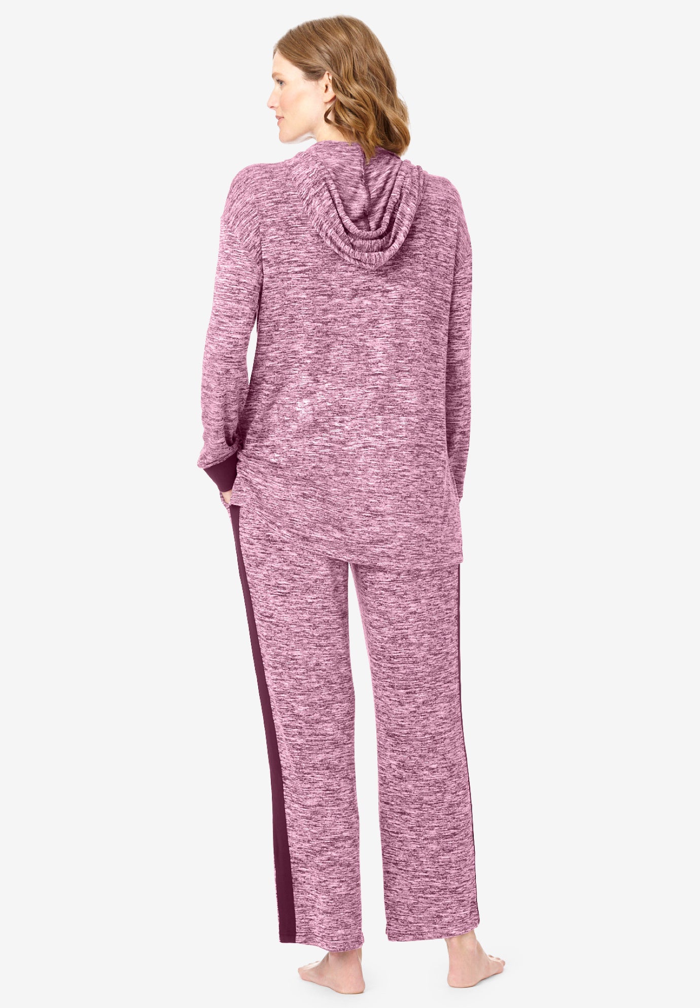 Hooded Marled Jersey Top image number 1