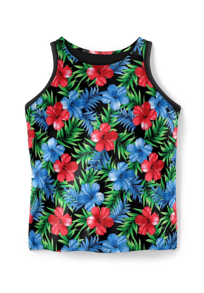 Longer-Length Racerback Tankini Top image number 3