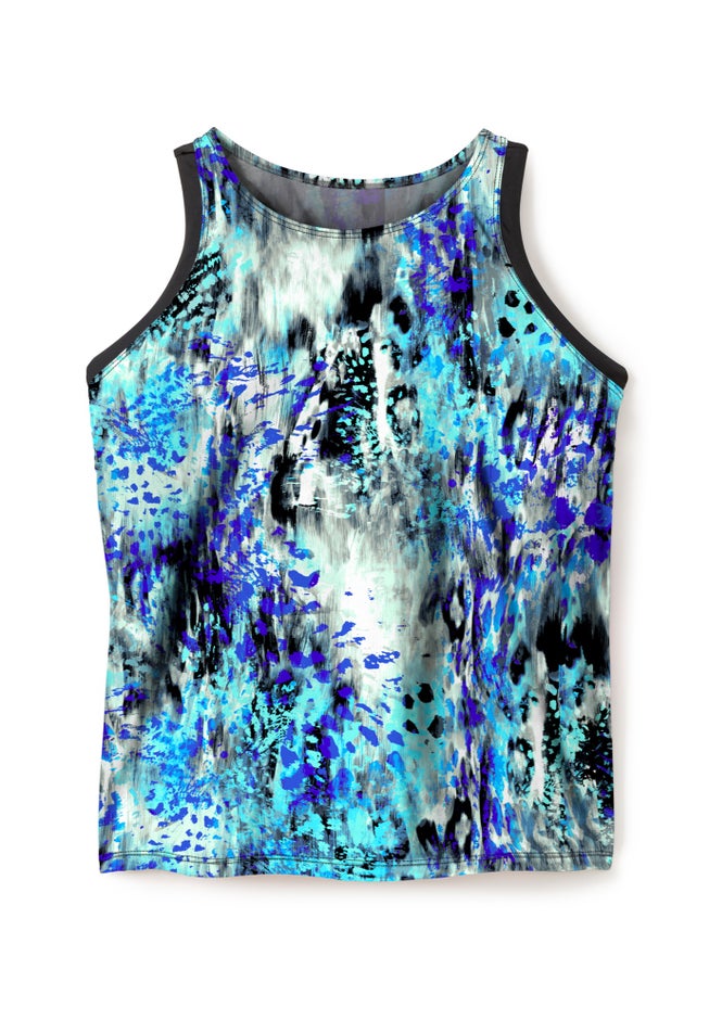Longer-Length Racerback Tankini Top image number 4