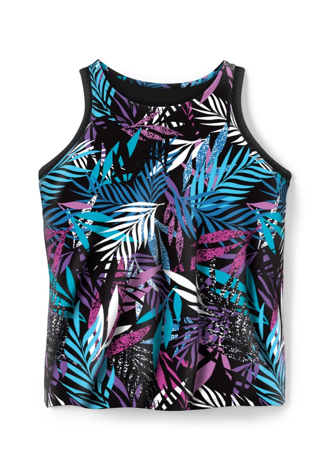 Longer-Length Racerback Tankini Top image number 3