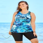 Longer-Length Racerback Tankini Top image number null