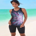 Longer-Length Racerback Tankini Top image number null