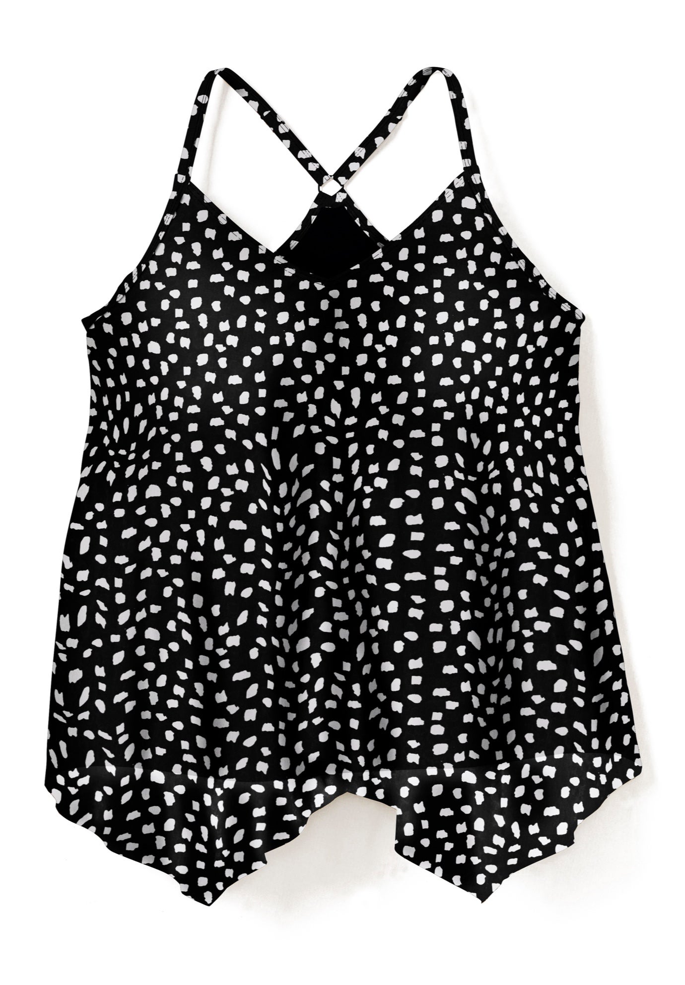 Longer-Length Mesh Tankini Top image number 4