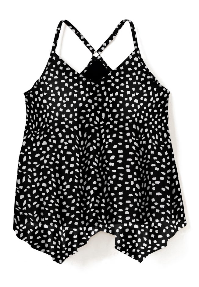 Longer-Length Mesh Tankini Top image number 4