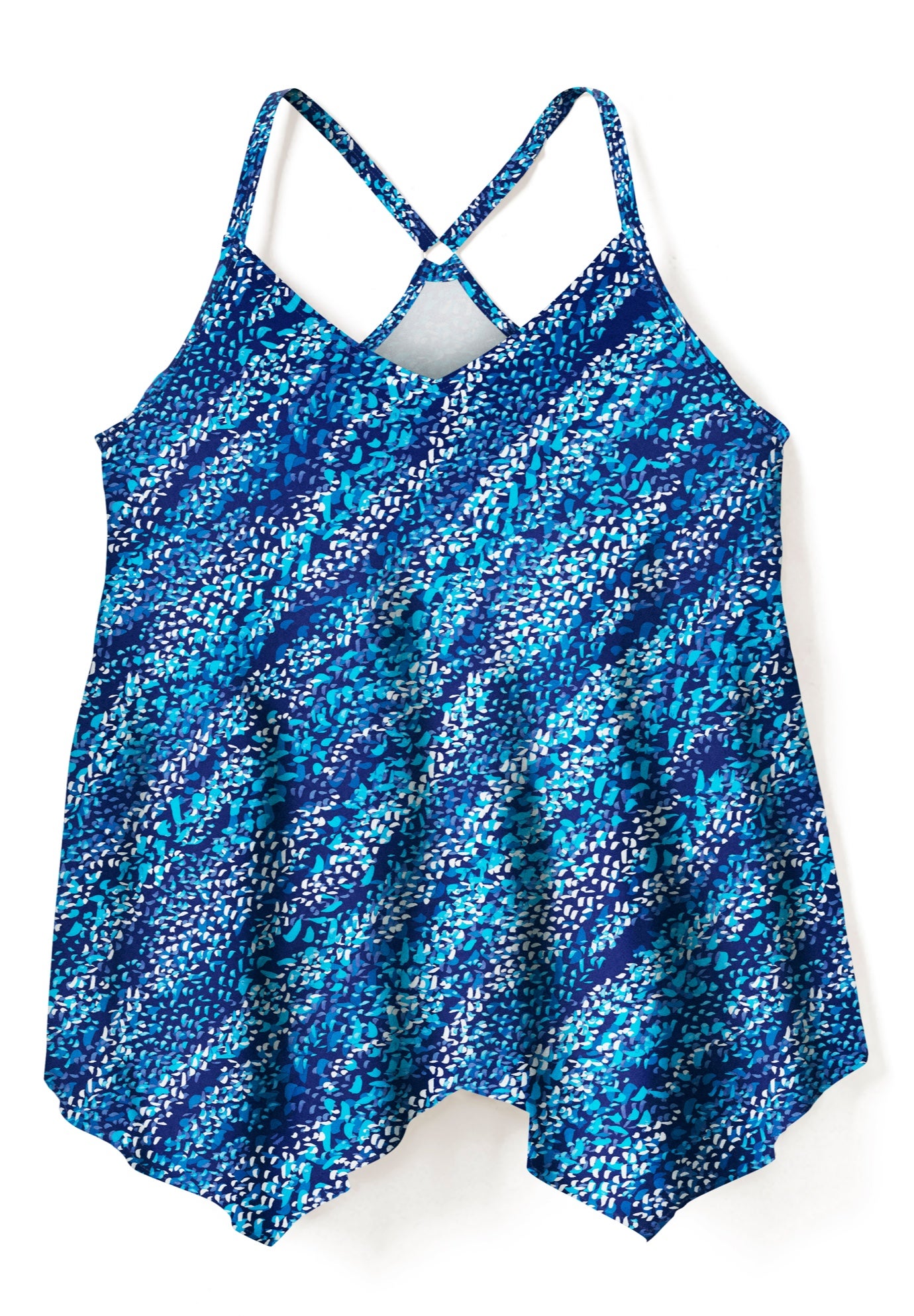 Longer-Length Mesh Tankini Top image number 2