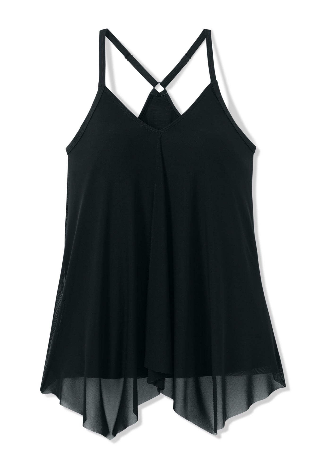 Longer-Length Mesh Tankini Top image number 2