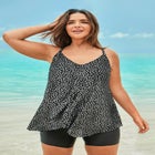 Longer-Length Mesh Tankini Top image number null