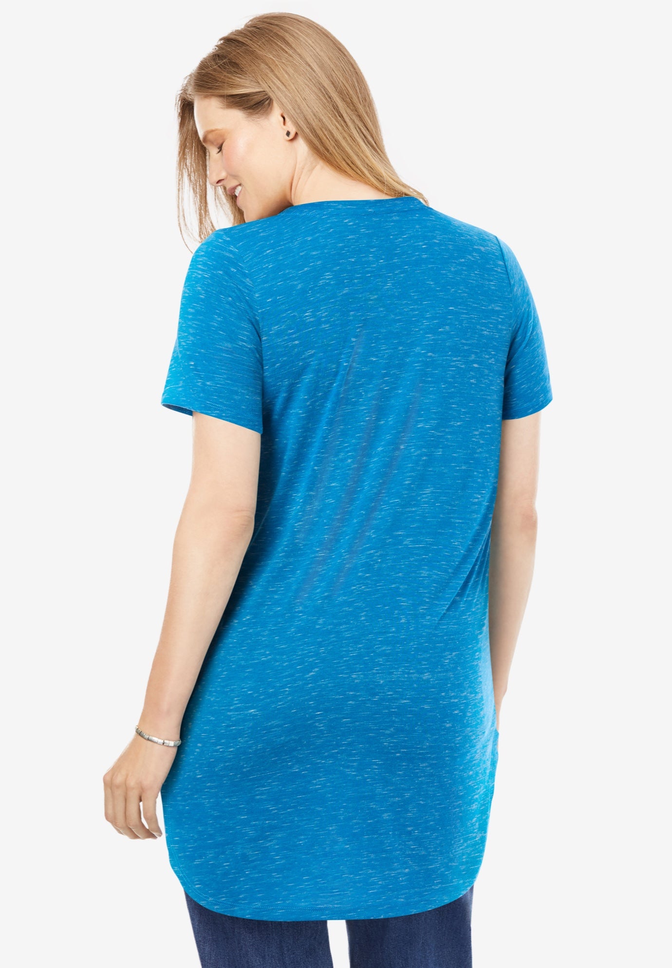 Marled V-Neck Tunic image number 1