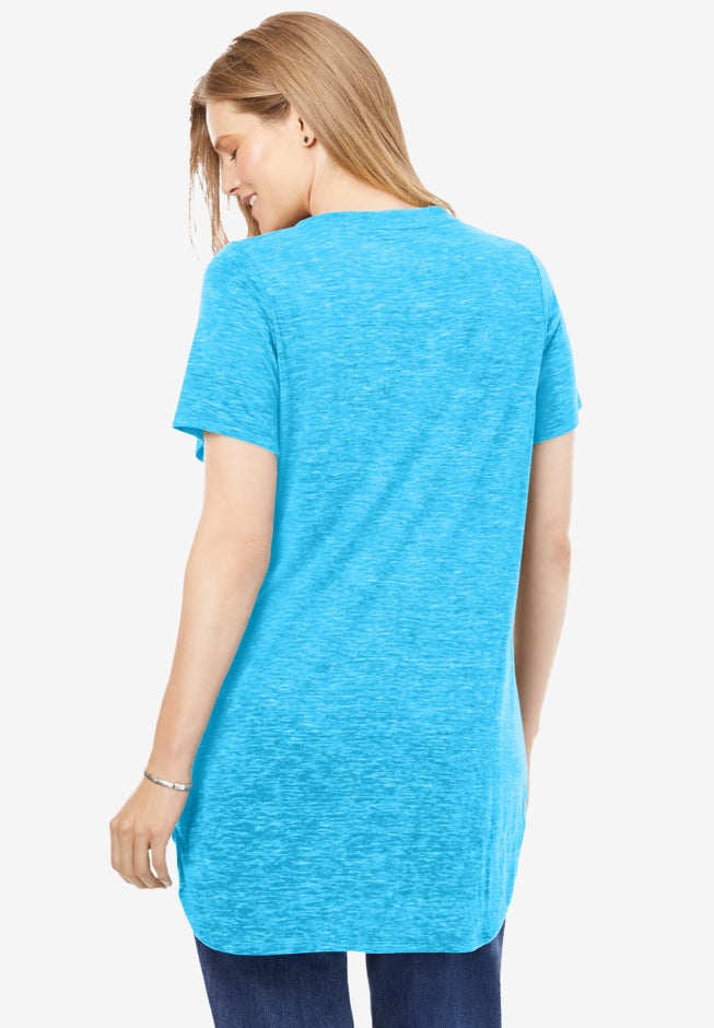 Marled V-Neck Tunic image number 1