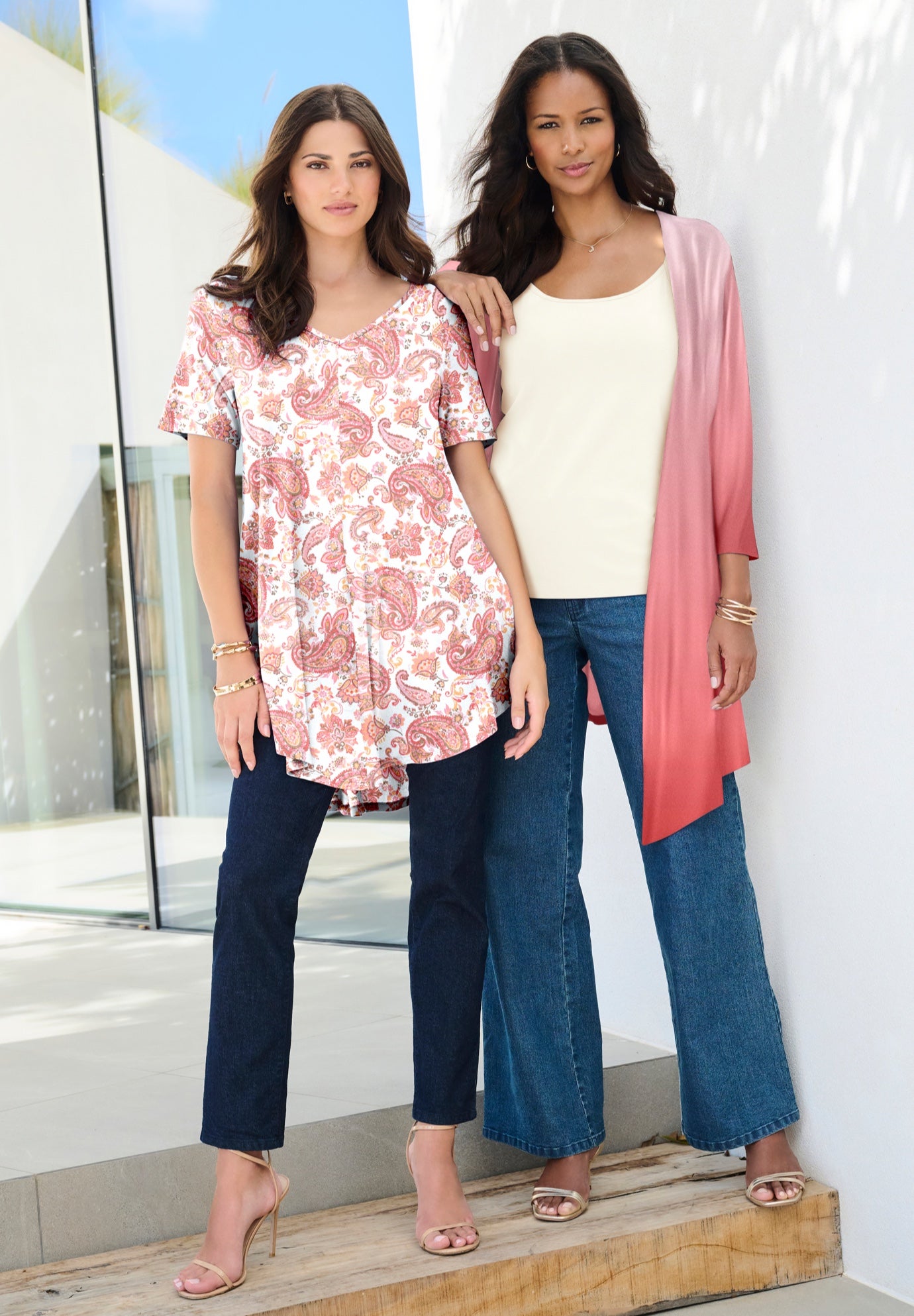 Plus Size Ultra Drape V-Neck Swing Tunic Top image number 0