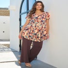 Plus Size Ultra Drape V-Neck Swing Tunic Top image number null