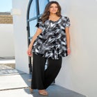 Plus Size Ultra Drape V-Neck Swing Tunic Top image number null
