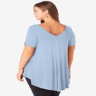Plus Size Ultra Drape V-Neck Swing Tunic Top image number null