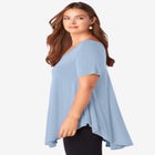 Plus Size Ultra Drape V-Neck Swing Tunic Top image number null