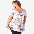 Plus Size Ultra Drape V-Neck Swing Tunic Top image number null