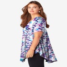 Plus Size Ultra Drape V-Neck Swing Tunic Top image number null
