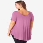 Plus Size Ultra Drape V-Neck Swing Tunic Top image number null