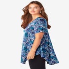 Plus Size Ultra Drape V-Neck Swing Tunic Top image number null