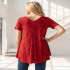 Plus Size Ultra Drape V-Neck Swing Tunic Top image number null