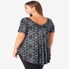 Plus Size Ultra Drape V-Neck Swing Tunic Top image number null
