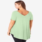 Plus Size Ultra Drape V-Neck Swing Tunic Top image number null