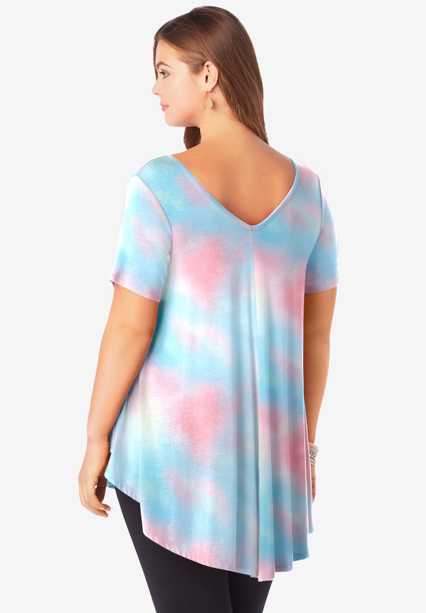 Fashionable Swing Ultra Femme Tunic, Multi Soft Mist | Roaman's