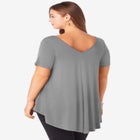 Plus Size Ultra Drape V-Neck Swing Tunic Top image number null