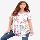 Plus Size Ultra Drape V-Neck Swing Tunic Top image number null