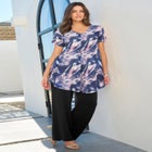 Plus Size Ultra Drape V-Neck Swing Tunic Top image number null